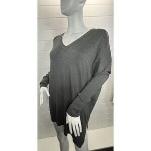 Maille Girls Paris Asymmetrical Cashmere Blend Sweater Womens 40 Gray Artsy